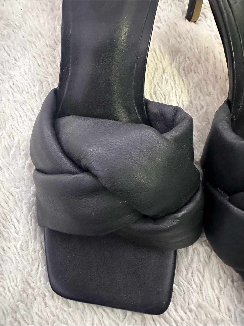 ALDO Black Braided Slide Sandals - Women Size 6.5 - Picture 2 of 6